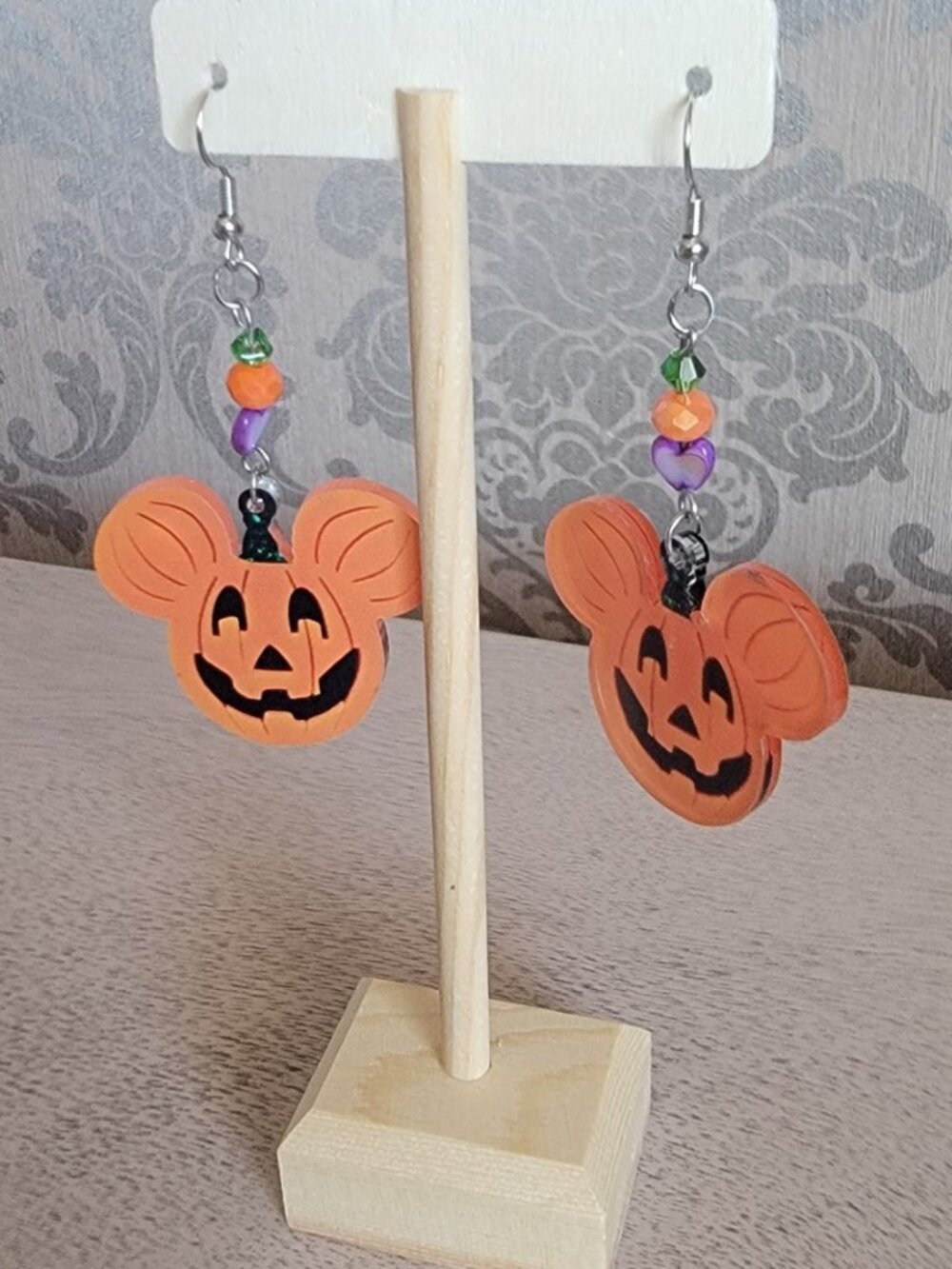 Disney Themed Jack O Lantern Earrings